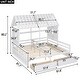 preview thumbnail 6 of 10, White Twin Size Solid Wood House Platform Bed with Two Drawers