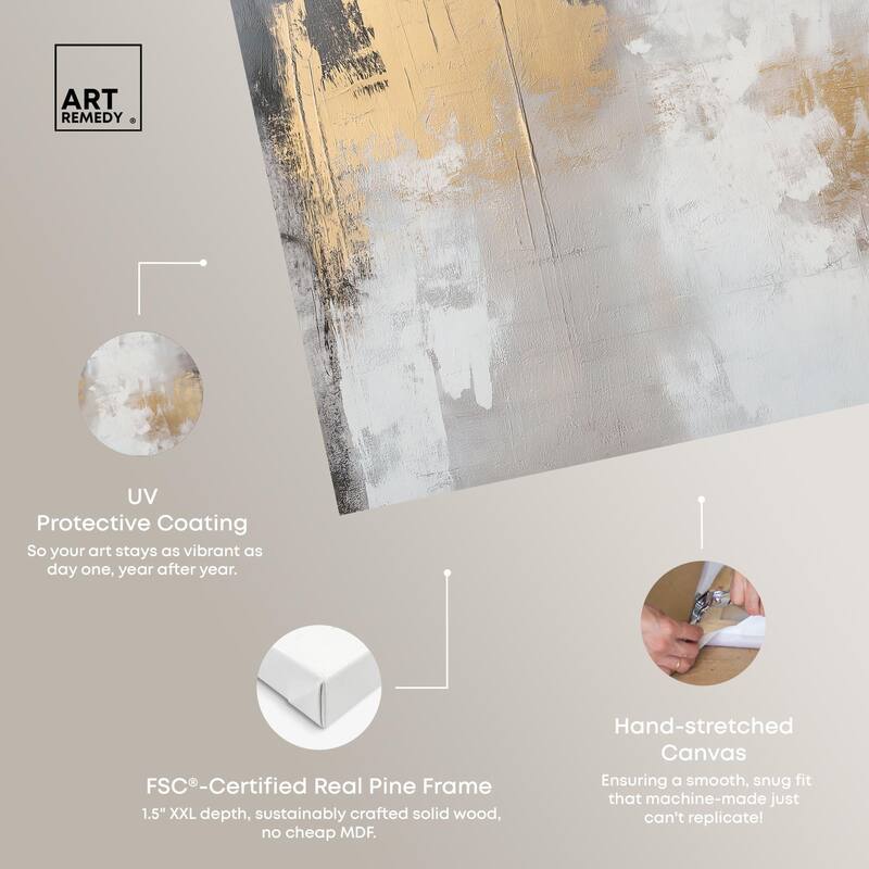 Gilded Gray I Canvas by Art Remedy, Gallery Wrapped