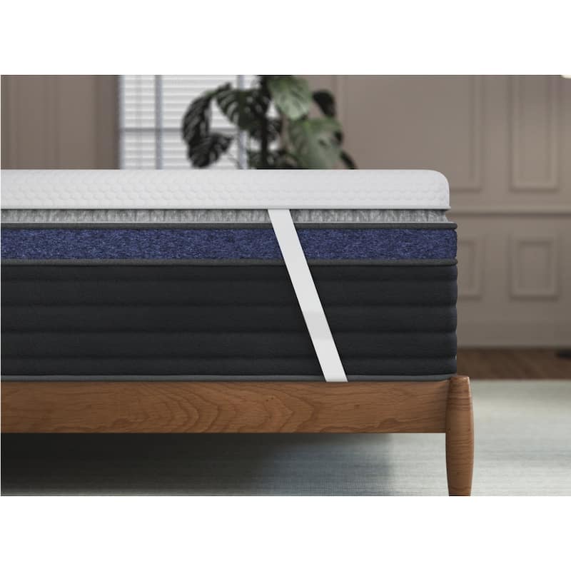 Helix Premium Memory Foam Mattress Topper with GlacioTex, Plush