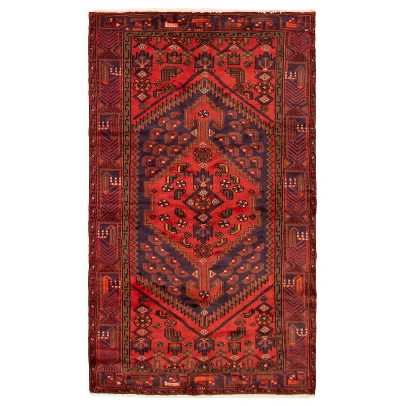ECARPETGALLERY Hand-knotted Andelz Red Wool Rug - 4'0 x 6'7 - Red - 4'0 x 6'7