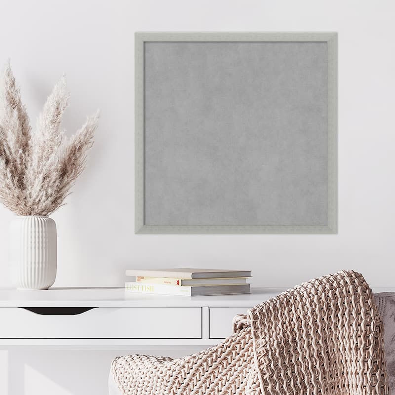 Amanti Art Silver Leaf Framed Magnetic Board