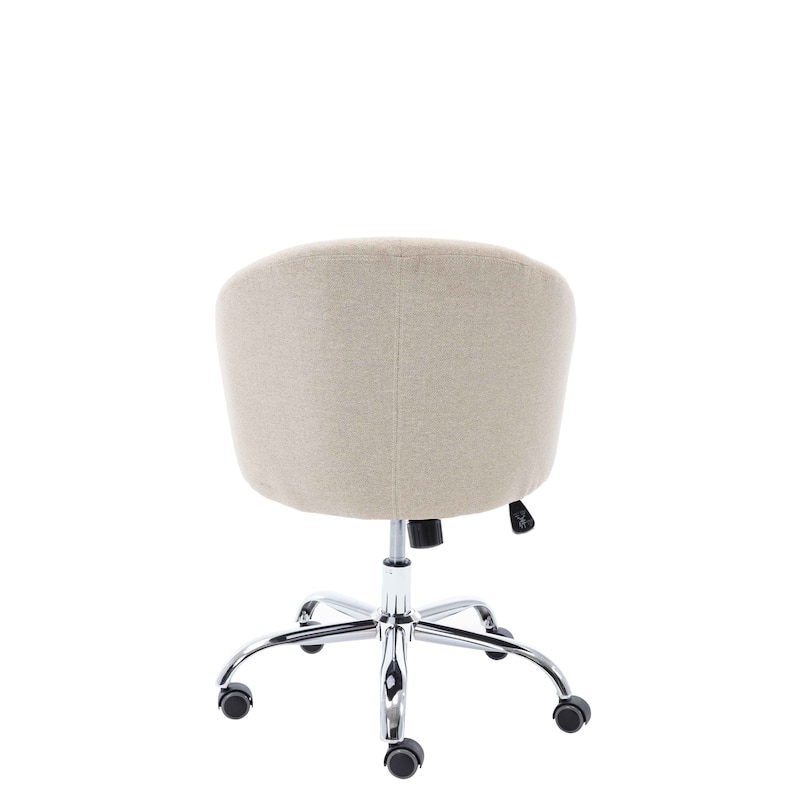 Porthos Home Kash Home Office Desk Chair, Round Back, Linen Fabric