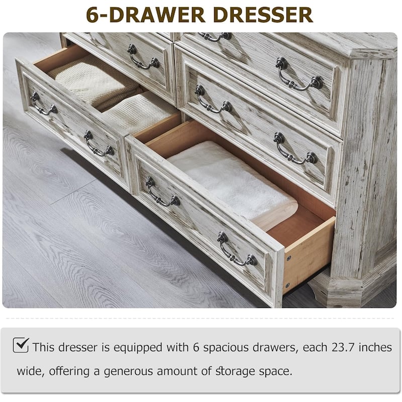 Farmhouse Drawers Dresser, Wood Chest of Drawers, Dressers Organizer