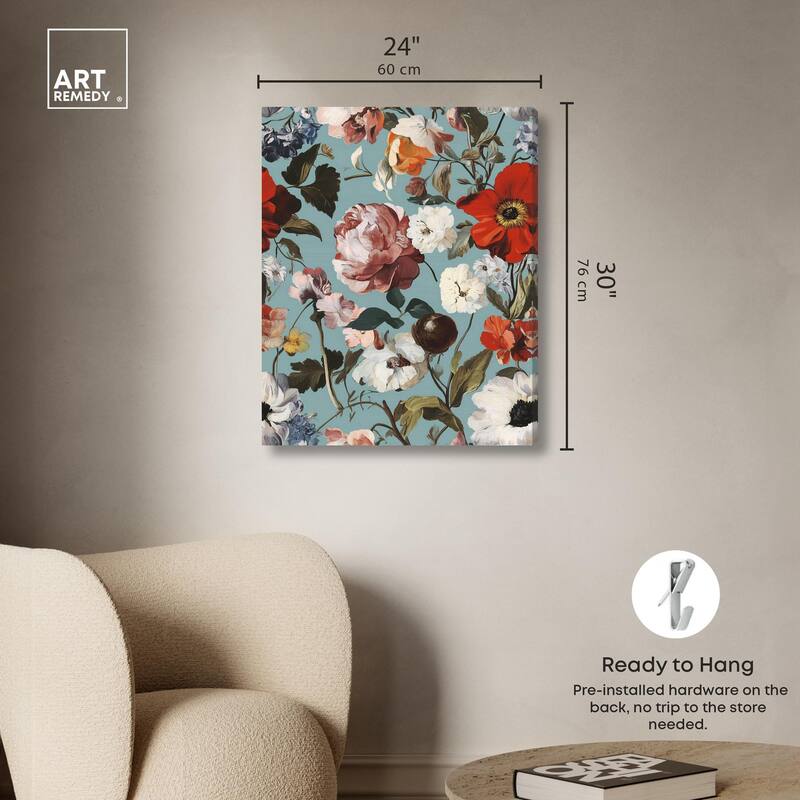 Floral Tapestry I Canvas by Art Remedy, Gallery Wrapped