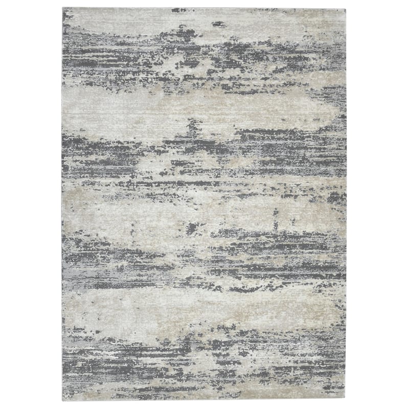 Sylvia Erica Gray/Blue Polyester Blend Performance Area Rug