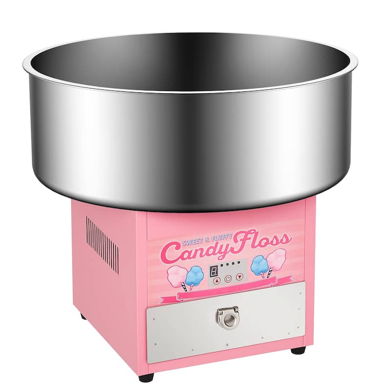 1200W Commercial Cotton Candy Machine Countertop - Pink