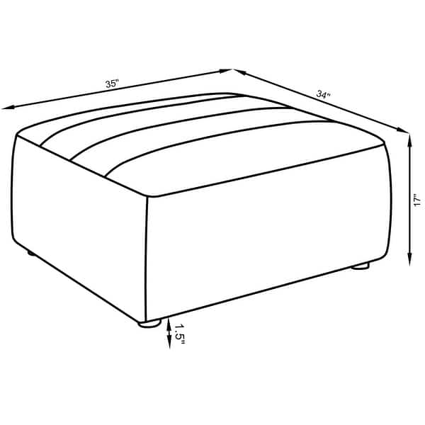 Sunny Contemporary Square Upholstered Ottoman