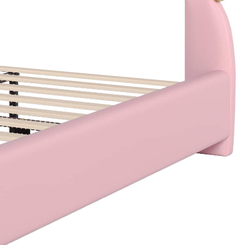 Stylish PU Leather Upholstered Platform Bed - No Box Spring Needed