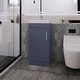 preview thumbnail 7 of 9, Madrid Bathroom Vanity in melamine with 1 door Grey/Blue