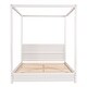 preview thumbnail 7 of 16, Modern Canopy Platform Bed with Headboard - Solid Pine Construction