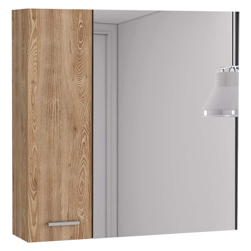 23.6" White Double Door Medicine Cabinet with 4 Interior Shelves, Ample Mirror for Bathroom or Vanity Storage