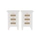 preview thumbnail 9 of 7, 3-Pieces Bedroom Sets Queen Size Wooden Platform Bed,Nightstands for Bedroom,White