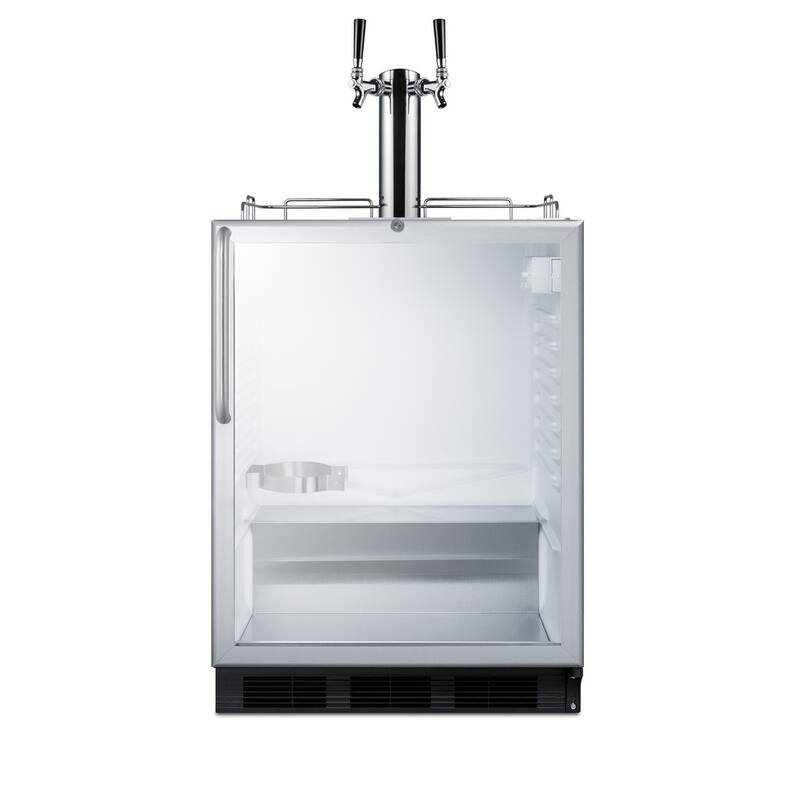 Summit 24 Inch Wide 5.5 Cu. Ft. Built-In Commercial Double Tap ADA - Glass