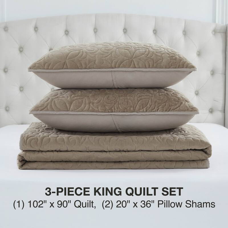 BCBG Astor Velvet Quilt Sets
