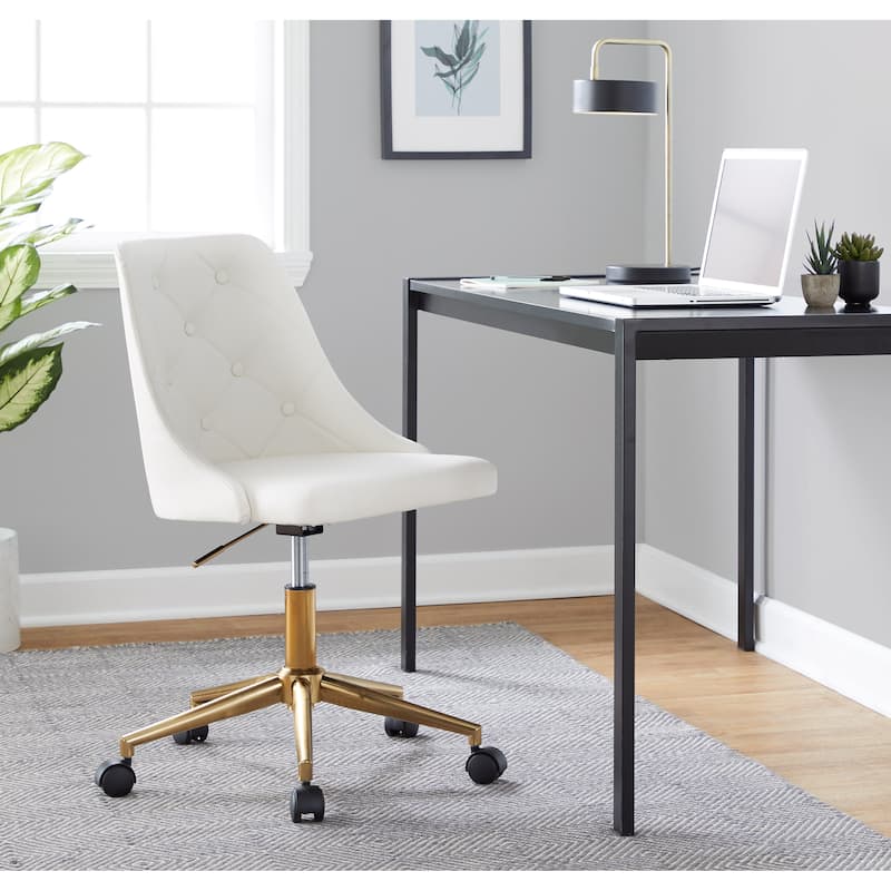 Silver Orchid Ockelbo Adjustable Office Chair with 5-Star Caster Base