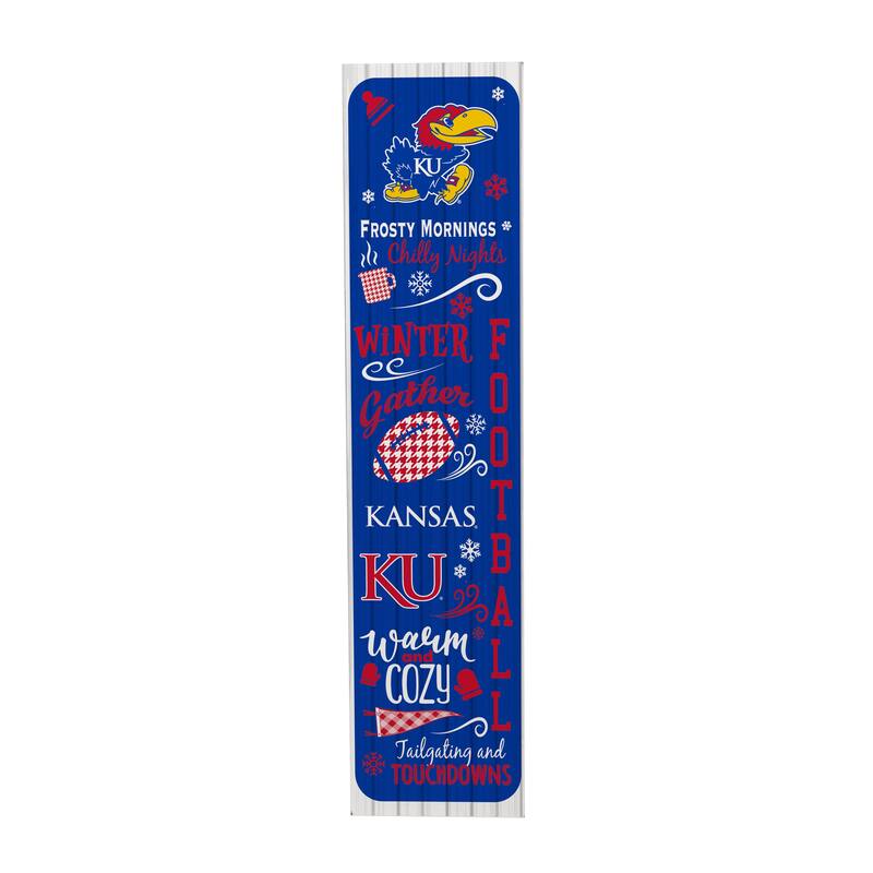47" Double Sided Seasonal Porch Leaner, University of Kansas - 47" x 11.25"