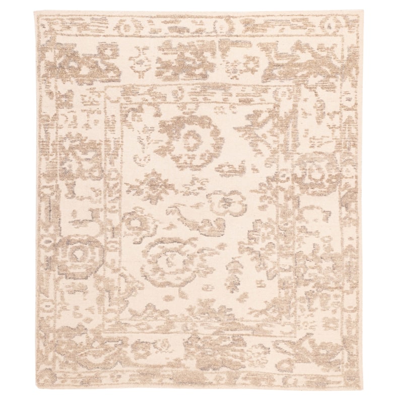 ECARPETGALLERY Hand-knotted Looma Cream, Taupe Wool Rug - 8'3 x 9'7