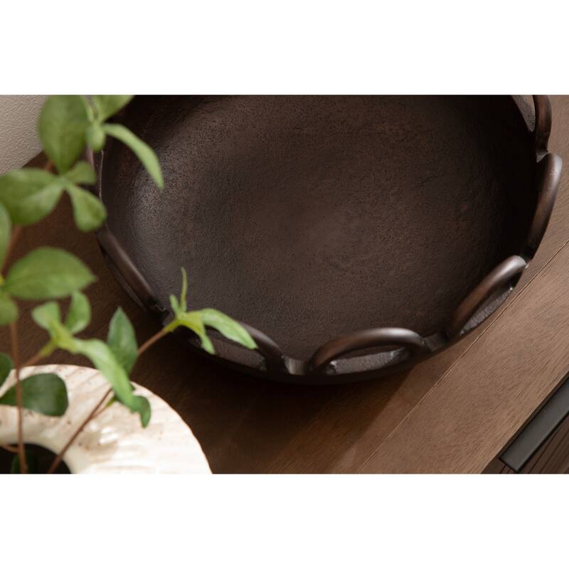 Kate and Laurel Lusila Metal Loop Serving Bowl - 12" Diameter