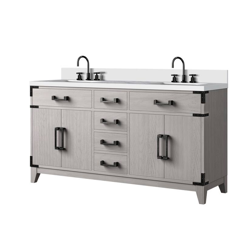 Laurel Bath Vanity Cultured Marble Top, Sink and Faucet