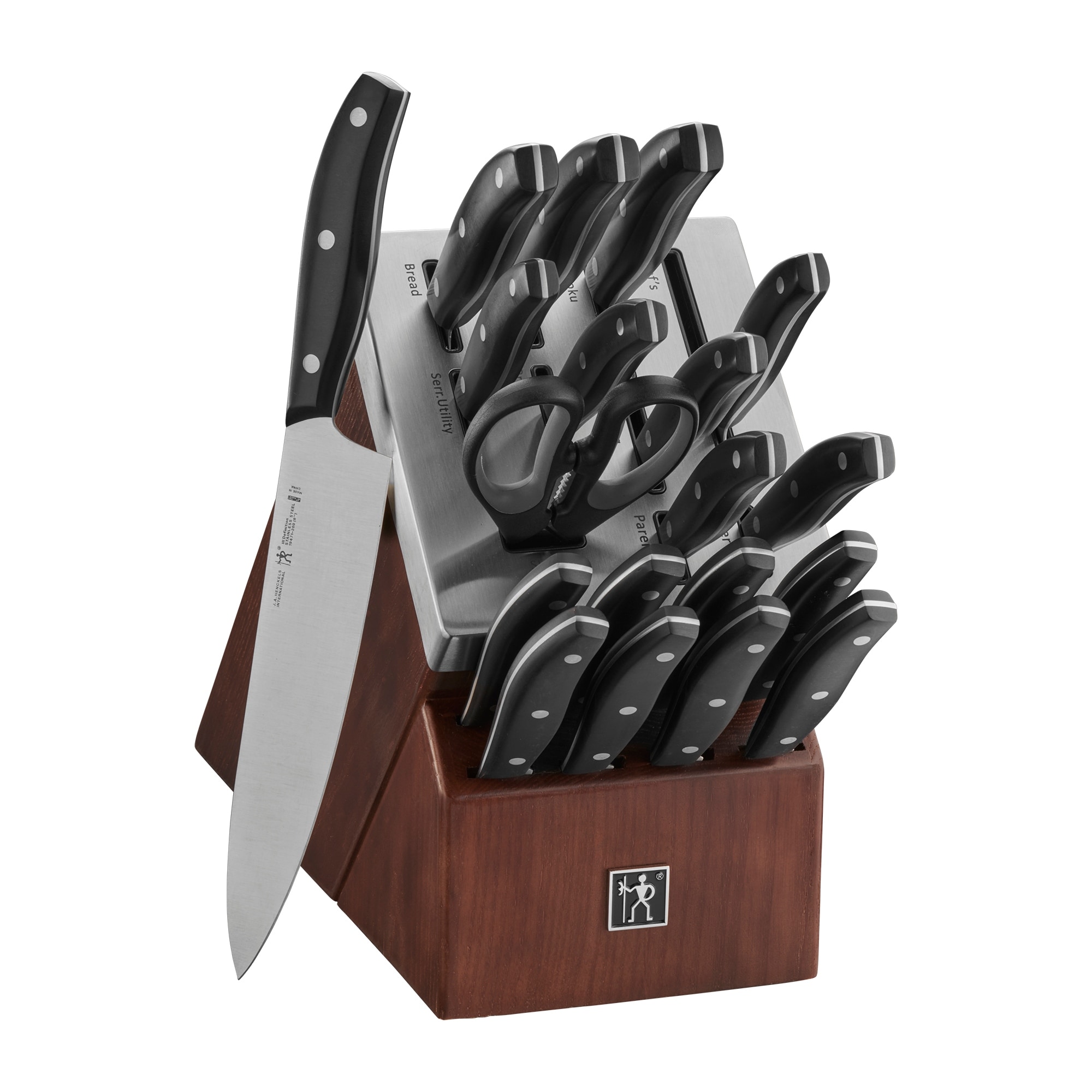 Berlinger Haus 6 Piece Kitchen Knife Set, Elegant Cooking Knives with  Kitchen Shears and Sharpener, Carbon
