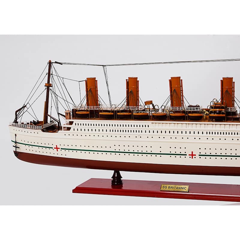 SS Britannic Painted Medium Cruiseship Model - Multi-Color