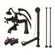 preview thumbnail 4 of 4, Vintage Deck Mount Clawfoot Tub Faucet Package Oil Rubbed Bronze