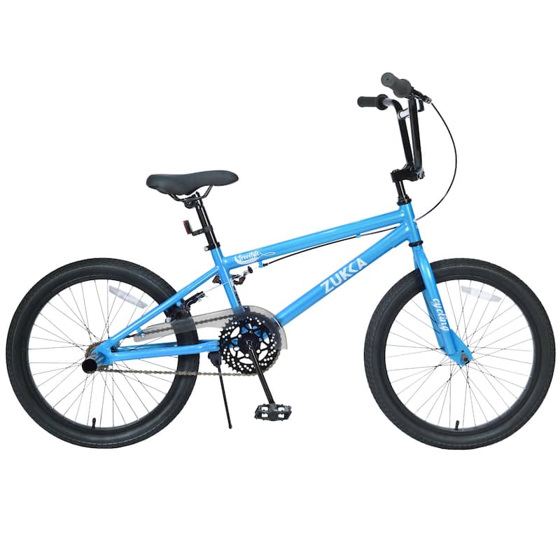 Freestyle Kids Bike 20 Inch Single Speed Children's Bicycle for Boys Girls Age 7+ Years - Blue