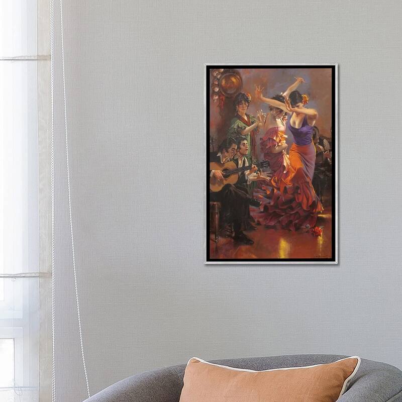 iCanvas "Dance With Pain" by Maher Morcos Framed