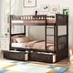 preview thumbnail 2 of 5, Modern Twin over Twin Bunk Bed with Drawers and Storage Cabinet