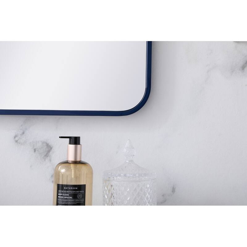 Ezra Soft Corner Metal Rectangular Mirror