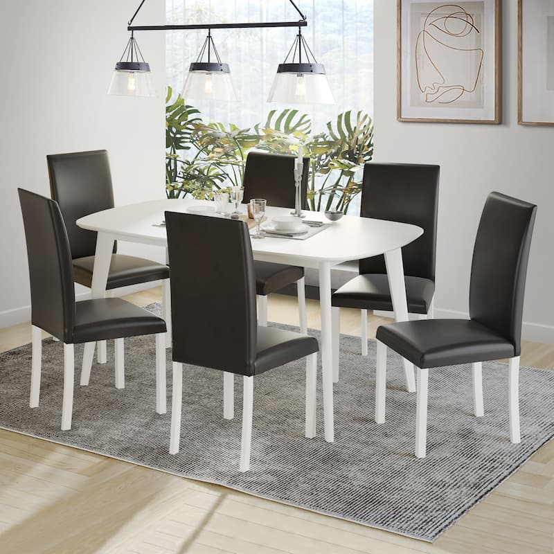 CraftPorch Classy Modern 7-piece Dining Set - Black