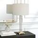 preview thumbnail 2 of 4, Uttermost Crystal Column Table Lamp - 28"H,   Shade 10"H x 15"Dia