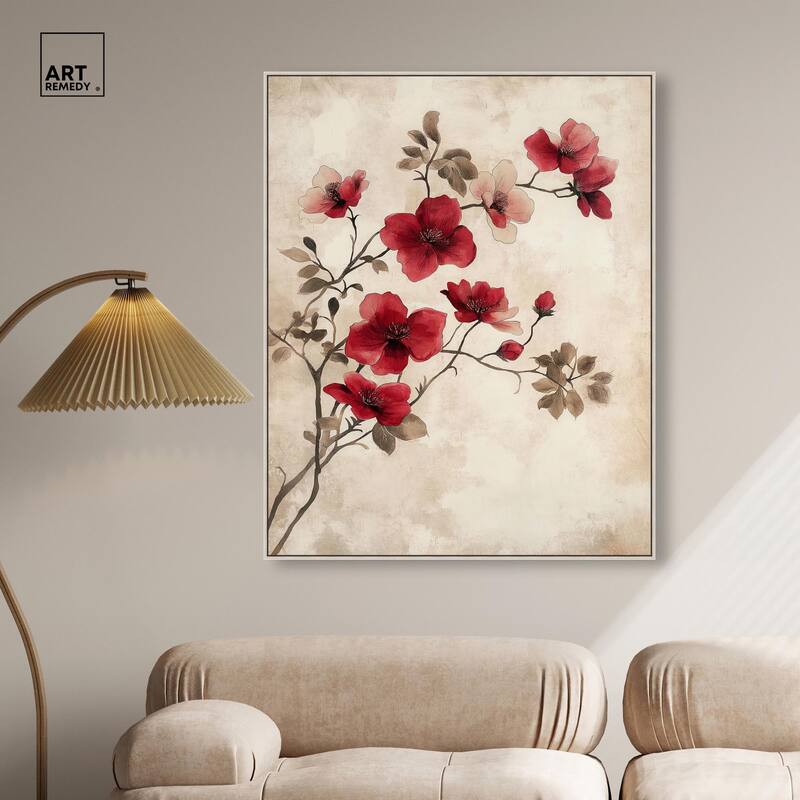 Cherry Bloom Canvas by Art Remedy