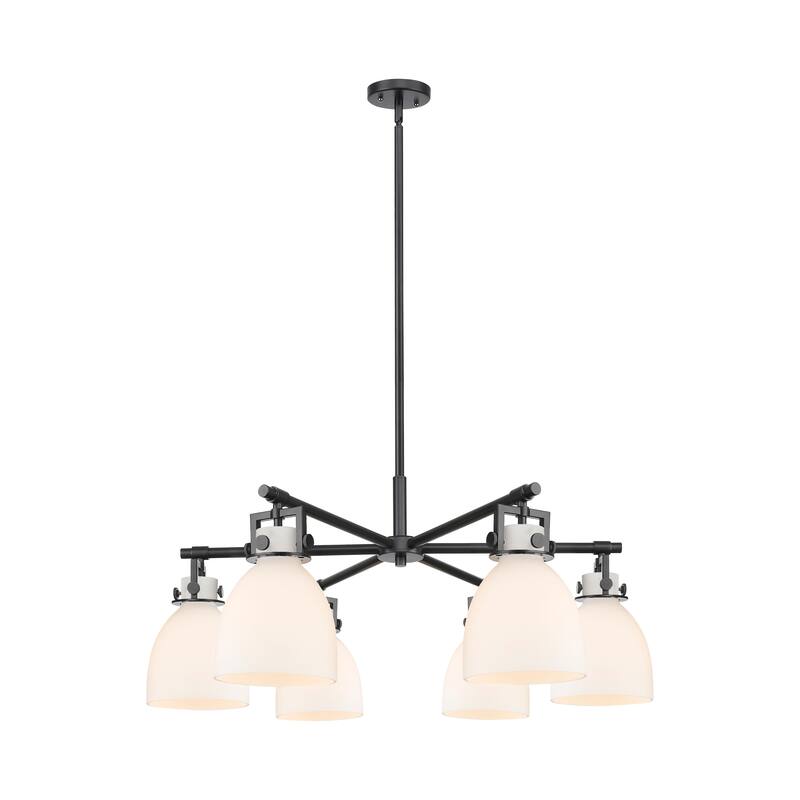 Innovations Lighting Downtown Urban - Newton Bell - 6 Light 26" Stem Hung Chandelier
