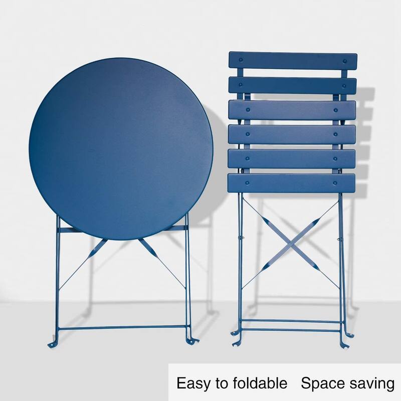Round 2 Person - 23.6" Long Bistro Set (6 Colors )
