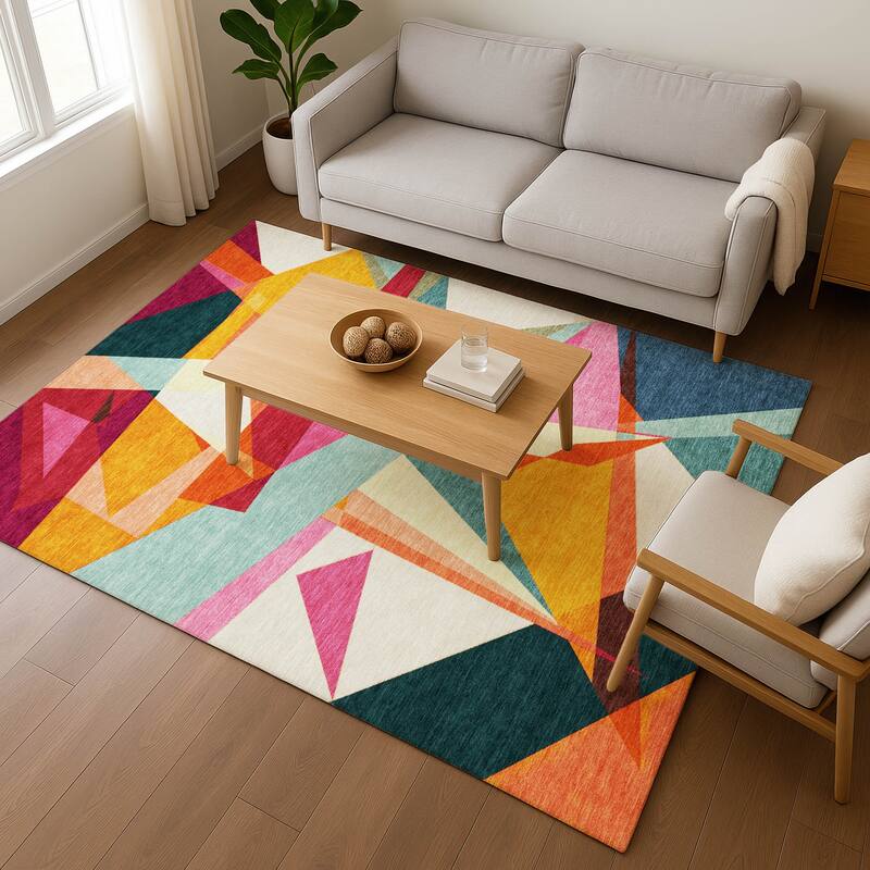 Premium Washable Super Soft Abstract Geo Mayfield Rug