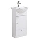 preview thumbnail 7 of 18, White Cabinet Vanity Sink Mahayla 17-3/4" Porcelain Sink with Faucet, Drain and Overflow Renovators Supply