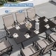 preview thumbnail 12 of 27, Kullavik Textilene Outdoor Dining Set, Patio Dining Set with Single Chairs, Swivel Chairs and Large Table