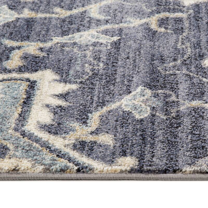 Julia Eva Traditional Medallion Area Rug - 2' x 7'10" - Purple