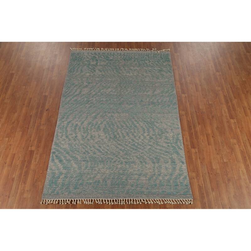 Moroccan Abstract Area Rug Handmade Wool Carpet - 6'0"x 9'1"