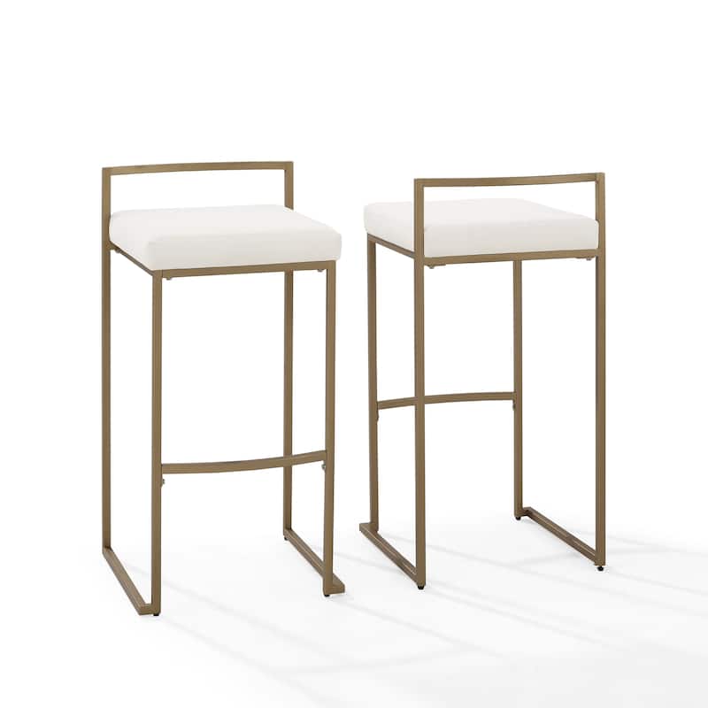 Crosley Harlowe 2Pc Bar Stool Set - 19"d x 17.5"w x 34.25"h