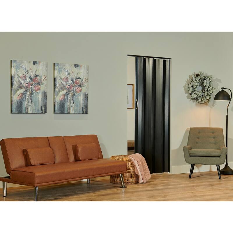 Towne Collection Bedford Black PVC 36-inch Folding Door