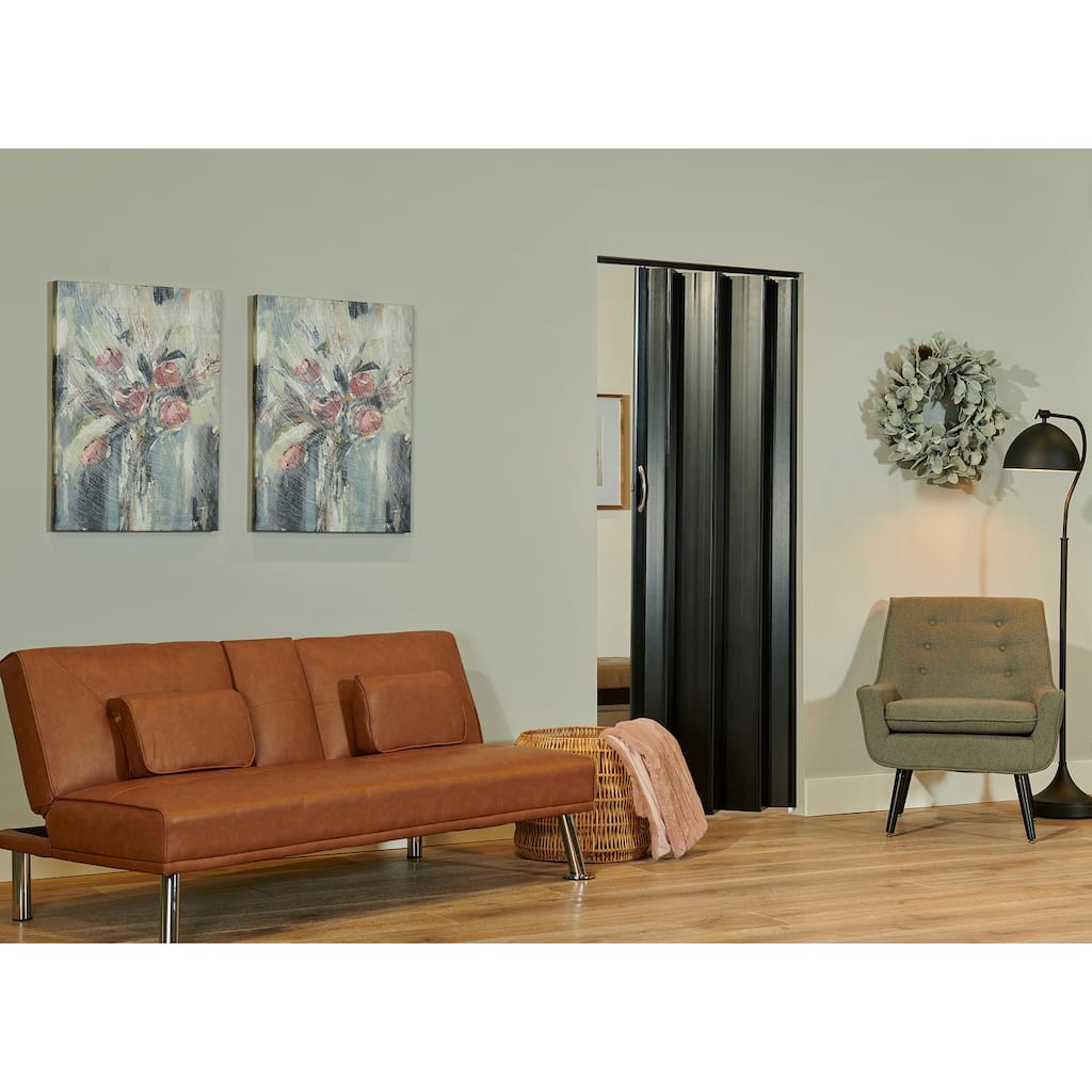 Towne Collection Bedford Black PVC 36-inch Folding Door