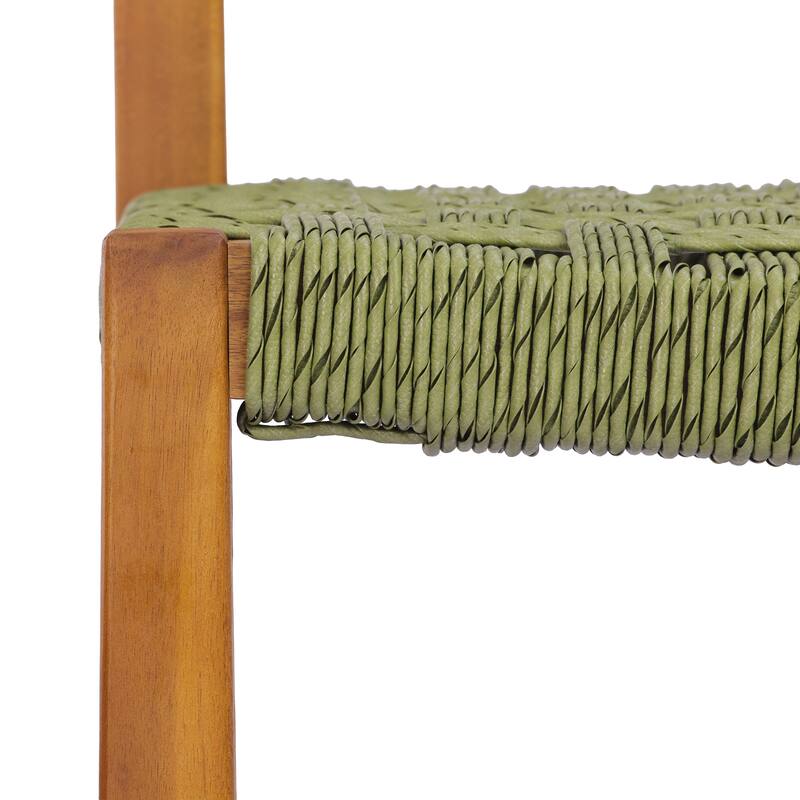 Christopher Knight Home - Modern Acacia Wood Outdoor Bar Stools with Teak Finish and Wicker Back Patio Chairs