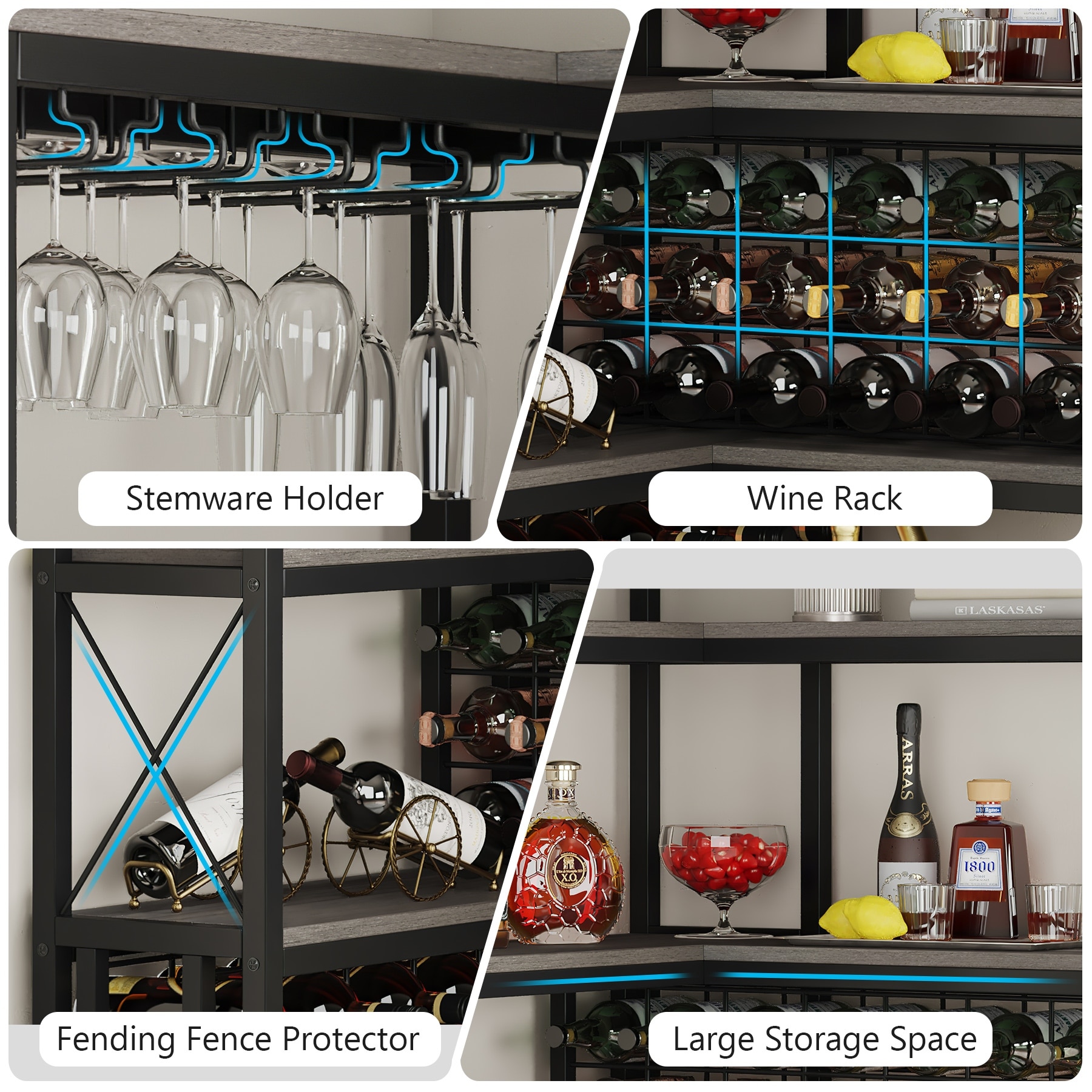 Wall mounted online corner wine rack