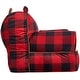 preview thumbnail 17 of 17, Dearfoams Sherpa Plush Bean Bag Chair with Novelty Ears