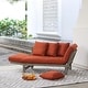 preview thumbnail 41 of 48, Cambridge Casual West Lake Convertible Wood Outdoor Sofa Daybed
