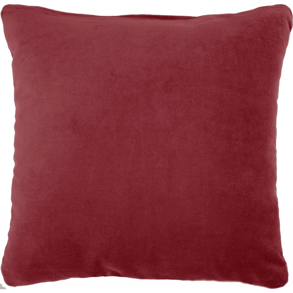 16" Pink Velvet Throw Pillow