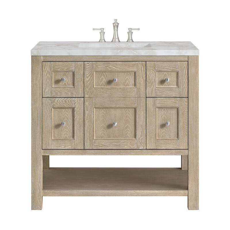James Martin Vanities 330-V36-3VSL Breckenridge 36" Free Standing - Whitewashed Oak - Oak Finish