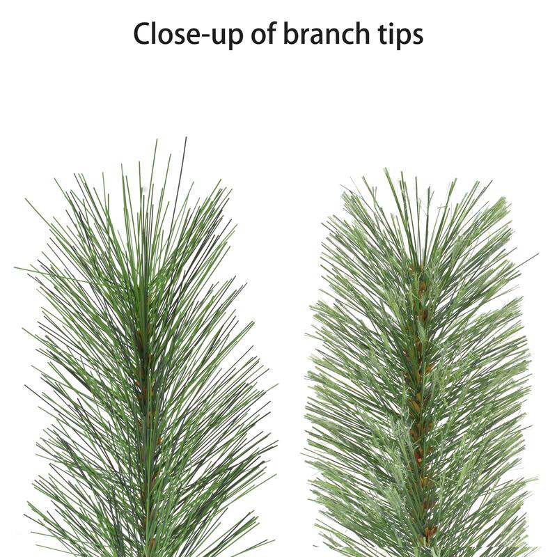 Puleo International 4 ft. Battery Operated Potted Cascade Pine Tree
